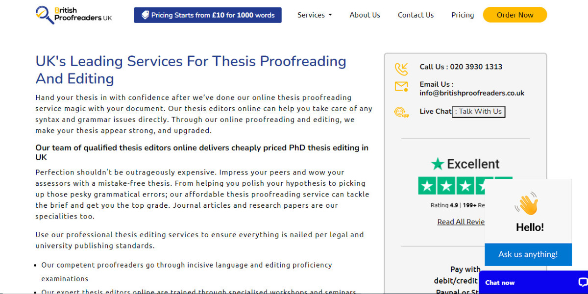 UK's Leading Thesis Proofreading and Editing Company